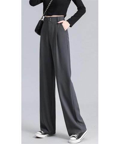 Women's Vintage Slight Pleats Wide Dress Pants Z grey $20.99 Pants