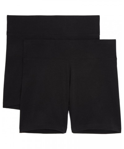 Women's 2 Pack Bike Short 5'' Deep Black/Deep Black $15.20 Activewear