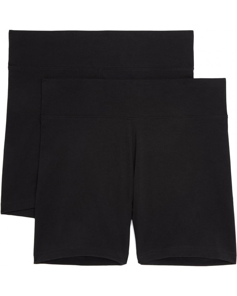 Women's 2 Pack Bike Short 5'' Deep Black/Deep Black $15.20 Activewear