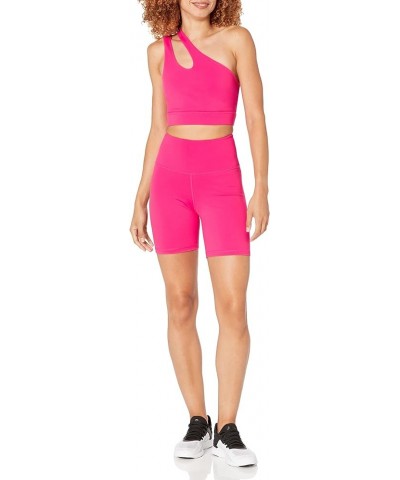 Women's Lorrie High Rise Multi Stretch Bike Short Hot Pink $8.00 Activewear