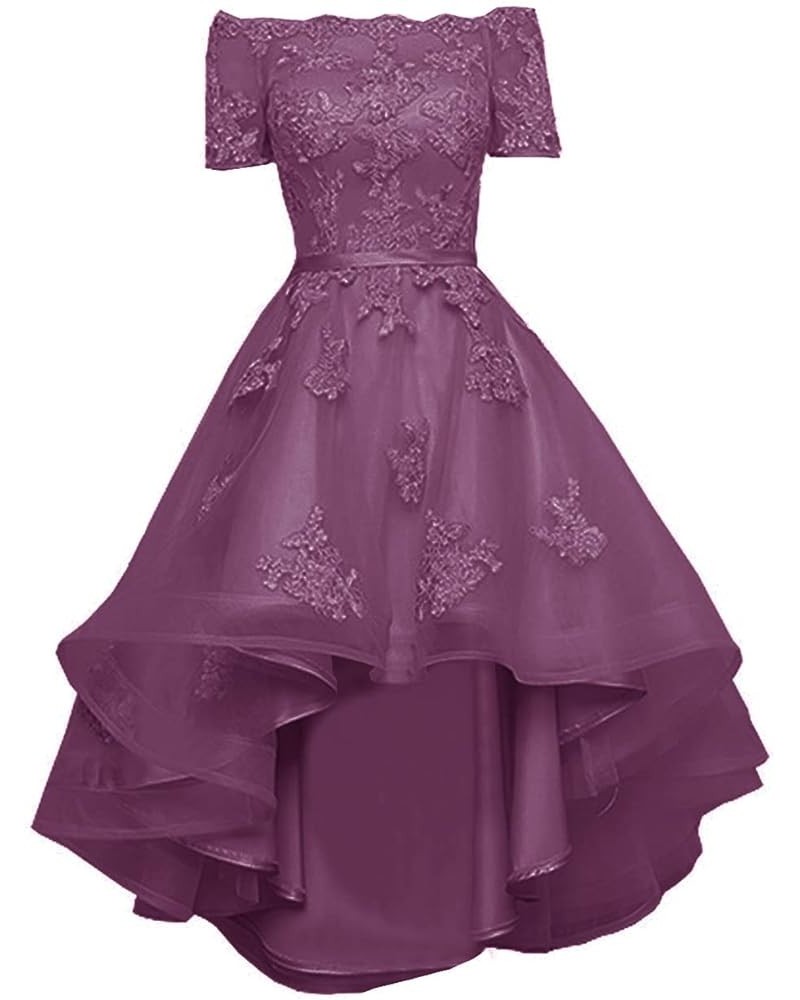 Homecoming Dress Short Prom Dress for Women Formal Gowns High Low Bridesmaid Dresses Plum $32.90 Dresses