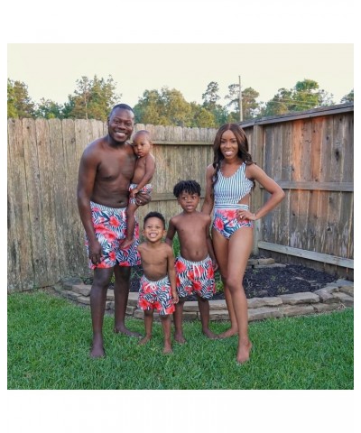 Family Matching Swimsuits One Piece Floral Printed Bathing Suits Monokini Cutout Mommy and Me Swimwear Boys Red-floral $11.13...