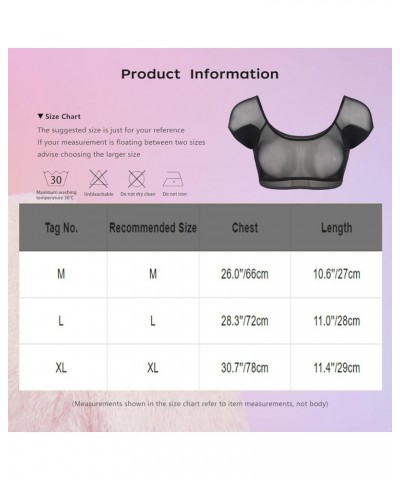 Women's Sleeveless Transparent Mesh Bralette Camis Racerback Tank Tops Mesh Casual T-Shirts Type a Nude $6.11 Tanks