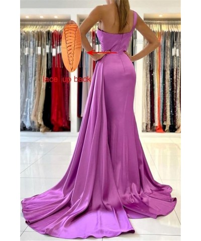 One Shoulder Bridesmaid Dresses Mermaid Prom Dresses Bodycon Wedding Dresses Evening Gowns with Slit RYZ507 Orange $37.95 Dre...