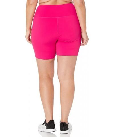 Women's Lorrie High Rise Multi Stretch Bike Short Hot Pink $8.00 Activewear