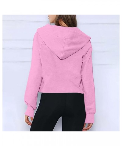 Womens Half Zip Oversized Sweatshirts Crop Pullover Hoodies Fleece Long Sleeve Teen Girls Fall Y2k Clothes Thumb Hole 01_pink...