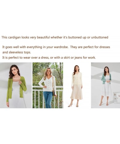 Women's Long Sleeve Thin Lightweight Cardigan Sweaters for Women Dressy Summer Spring Fall Cardigan Beige $12.60 Sweaters