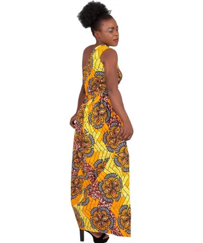 Fashion Dresses with Swallow Tail African Women Print Dashiki Dress One Shoulder Long Maxi Dress Cl8 $43.68 Dresses