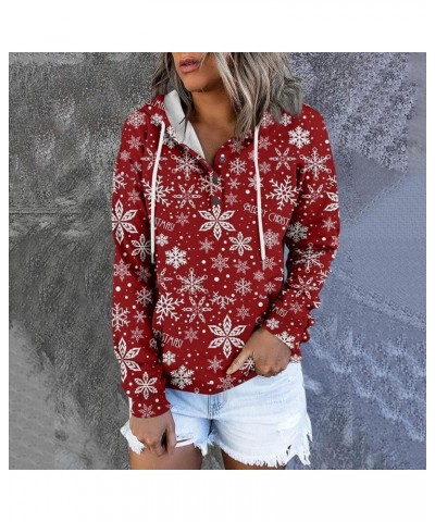 Christmas Costumes For Women 2023 Ugly Funny Christmas Graphic Button Down Drawstring Hooded Pullover Sweatshirts With Pocket...