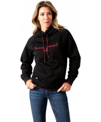 Women's Two Scoop Logo Hooded Sweatshirt Black XX-Large US $41.23 Blouses