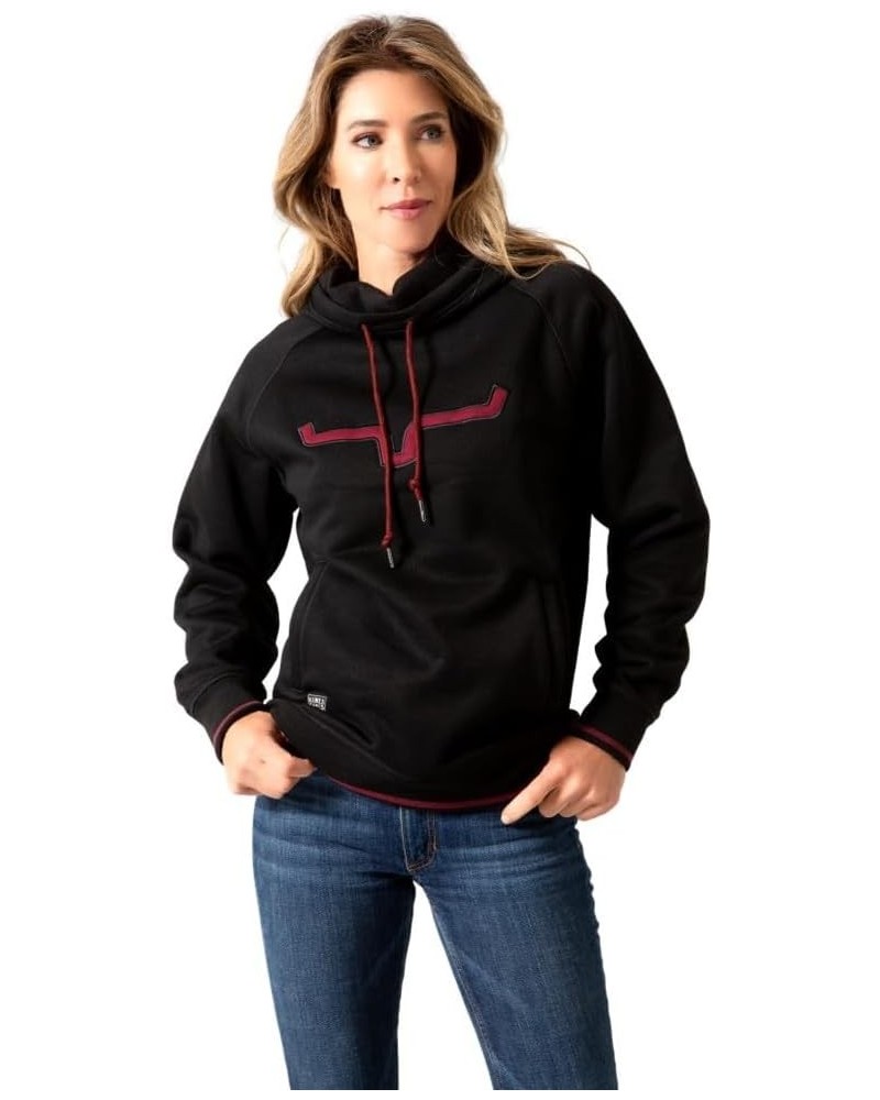 Women's Two Scoop Logo Hooded Sweatshirt Black XX-Large US $41.23 Blouses