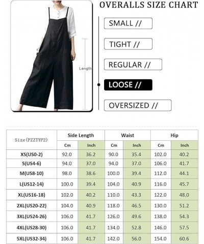 Women Casual Loose Long Bib Pants Wide Leg Jumpsuits Baggy Cotton Rompers Overalls with Pockets PZZ A-wine-split Wide Leg $19...