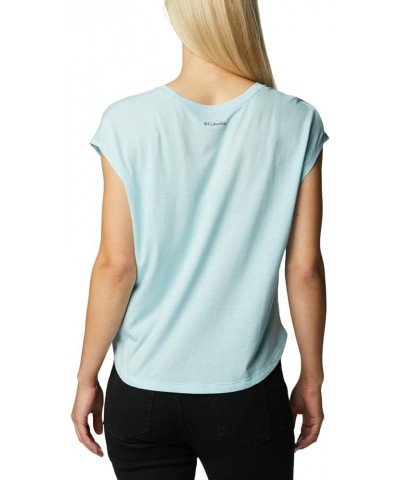 Women's Bluebird Days Modern Short Sleeve Tee Spring Blue Heather/Mindful Meditation Grx $9.75 Activewear