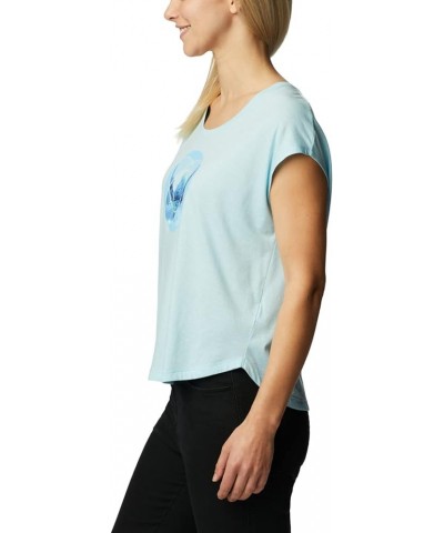 Women's Bluebird Days Modern Short Sleeve Tee Spring Blue Heather/Mindful Meditation Grx $9.75 Activewear