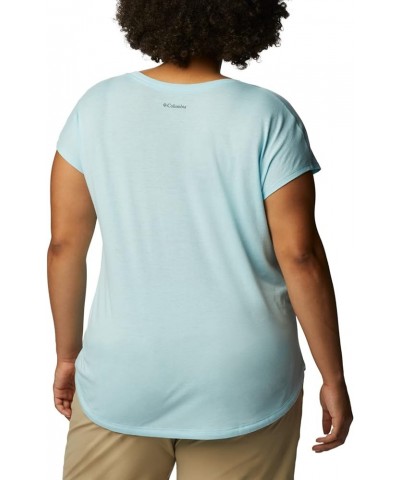 Women's Bluebird Days Modern Short Sleeve Tee Spring Blue Heather/Mindful Meditation Grx $9.75 Activewear