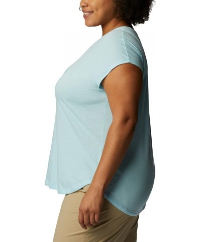 Women's Bluebird Days Modern Short Sleeve Tee Spring Blue Heather/Mindful Meditation Grx $9.75 Activewear