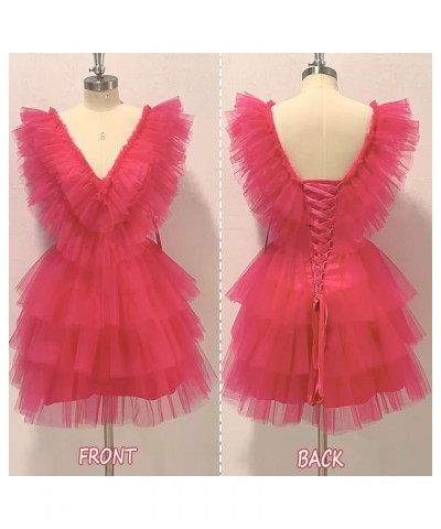 Tiered Tulle Homecoming Dresses for Teens Puffy Ruffles Short Prom Dresses A-Line Cocktail Party Club Growns Lavender $25.52 ...