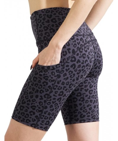 Women's 8.5 inches Pro Compression Yoga Running Workout Biker Shorts with Side Pockets 8.5" Pocket Grey Leopard $12.23 Active...