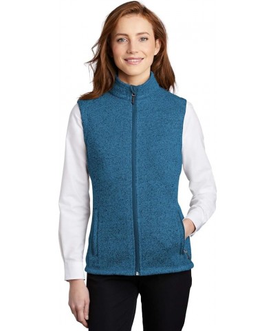 Ladies Sweater Fleece Vest Blue $20.32 Vests