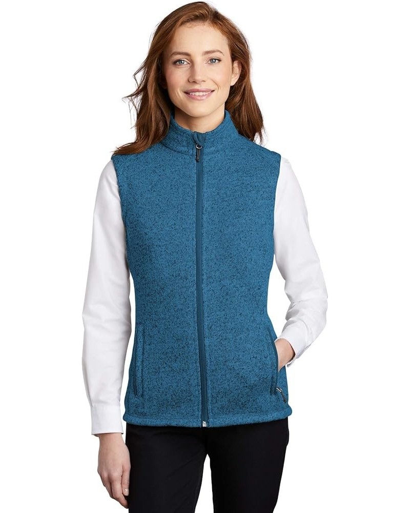 Ladies Sweater Fleece Vest Blue $20.32 Vests