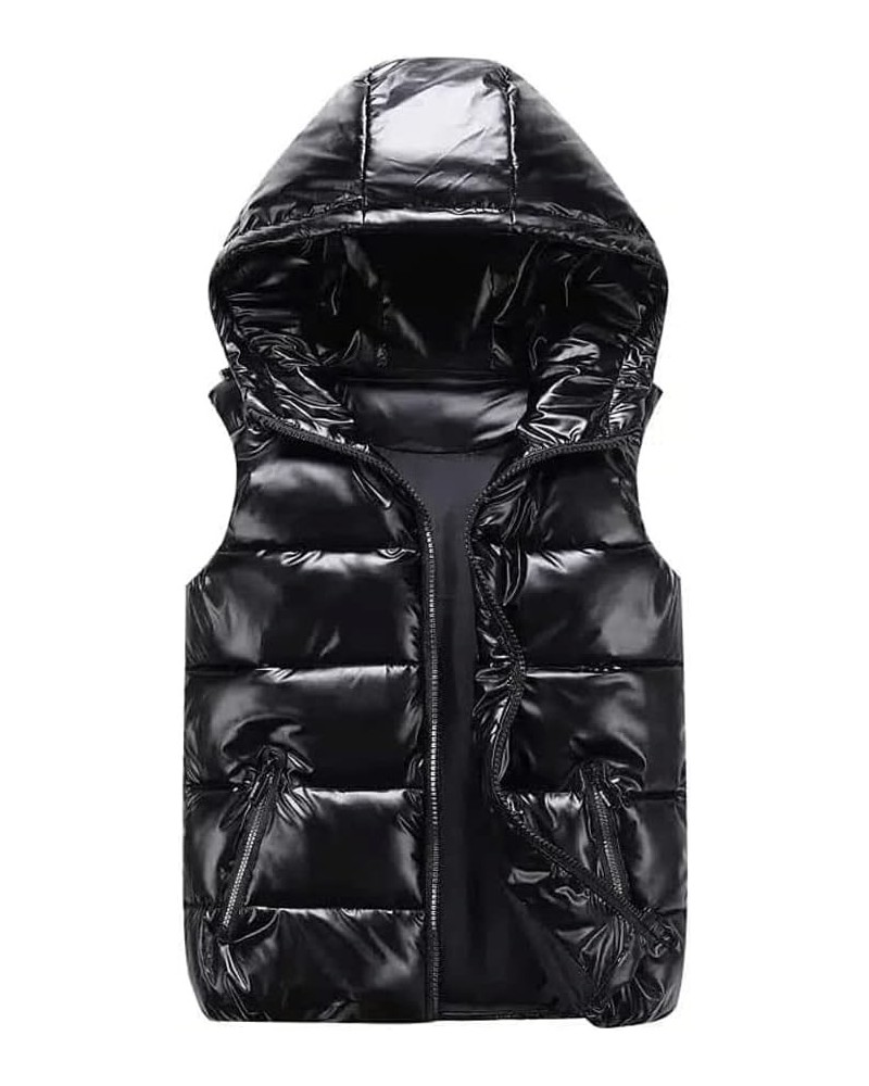 Winter Warm Gilet Thick Cotton Light Vest Sleeveless Jacket Fashion Zipper with Pocket Casual Outdoor Vest XL(3) B $28.76 Vests