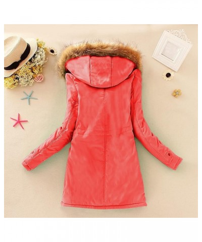 Womens Winter Coats Warm Sherpa Lined Parkas Jacket Thickened Windproof Outerwear With Fur Hood Plus Size Puffer Down Winter ...