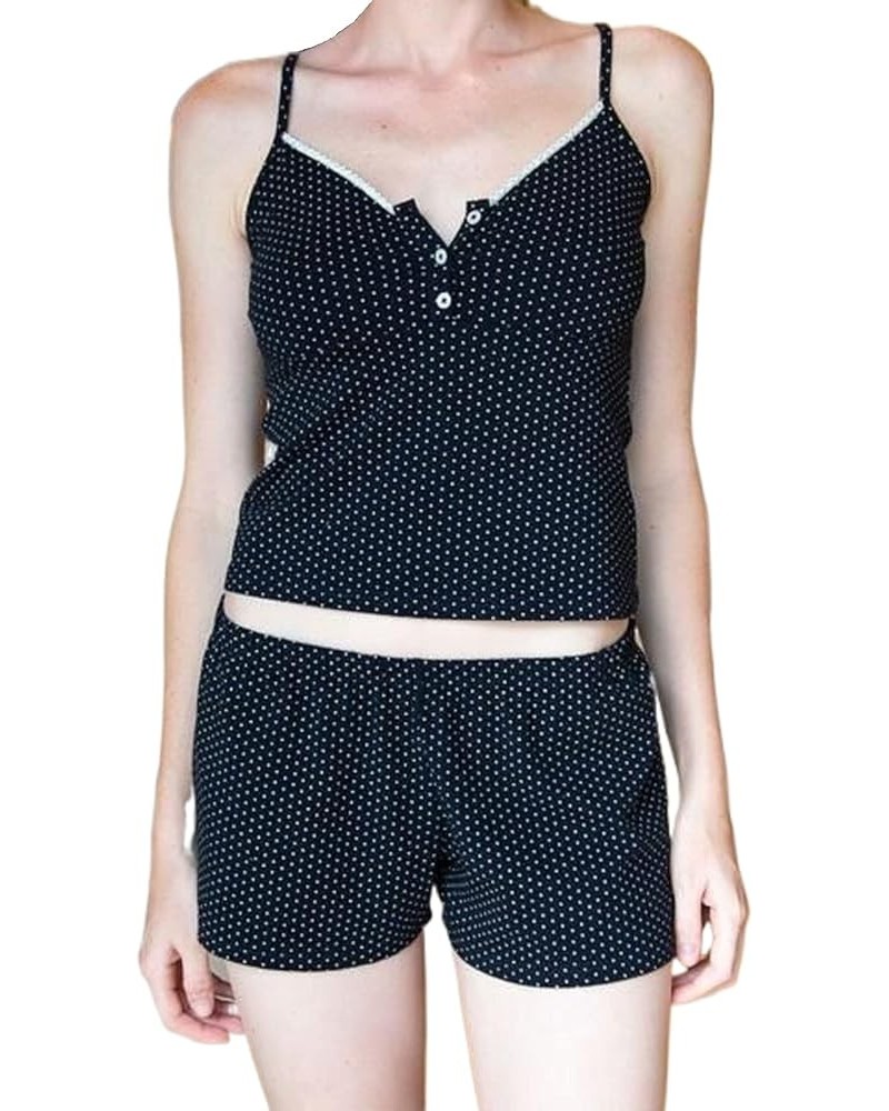 Y2k Women 2 Piece Set Sleeveless Patchwork Crop Top Camisole Low Cut Bodycon Shorts Knitted Suit Summer Outfits Printed Black...