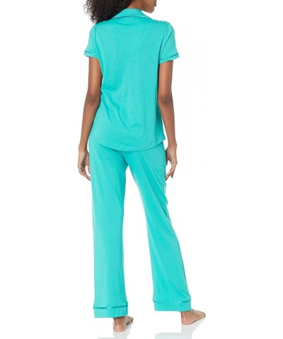 Women's Bella Short Sleeve Top & Pant Pajama Set Andaman Sea/Andaman Sea $30.14 Sleep & Lounge