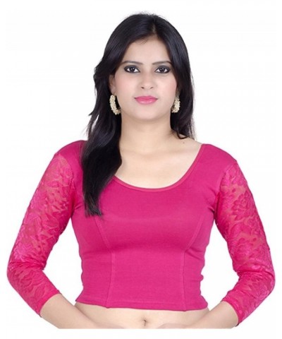 Readymade free Size saree blouse for women party wear choli Ranipink $13.79 Blouses