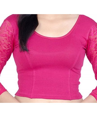 Readymade free Size saree blouse for women party wear choli Ranipink $13.79 Blouses