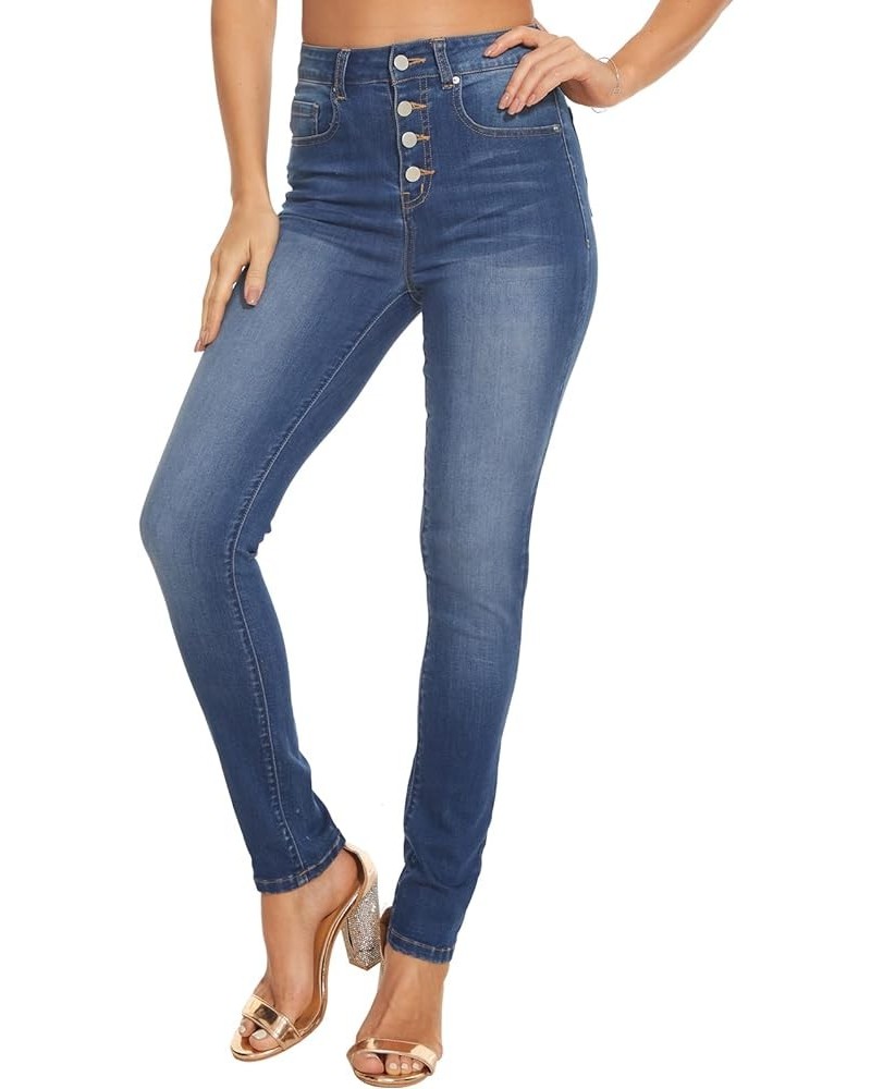 Women Jeans Jeggings Skinny,Pull on Female Denim Pants,Slim Fit Trousers with Pockets, Boyfriend Petite 913-- Medium Blue $8....