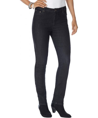 Women's Plus Size Invisible Stretch Contour Skinny Jean Black Denim $30.42 Jeans