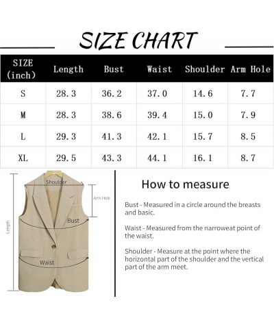 Women's Sleeveless Blazer Vest Casual Open Front Button Vest Lapel Office Cardigan Blazer With Pockets Light Green $21.15 Vests