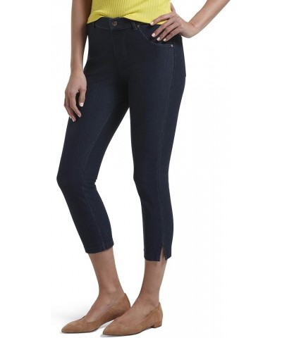 Damen Knöchel Schlitz Wesentliche Denim Capri | Modische abgeschnitten Legging Deep Indigo Wash $16.70 Leggings