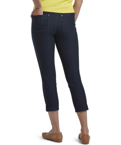 Damen Knöchel Schlitz Wesentliche Denim Capri | Modische abgeschnitten Legging Deep Indigo Wash $16.70 Leggings