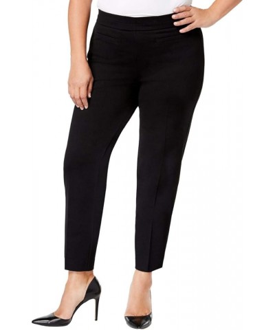 Women's Plus Size Light Weight Compression Ponte Pant Black $31.43 Pants