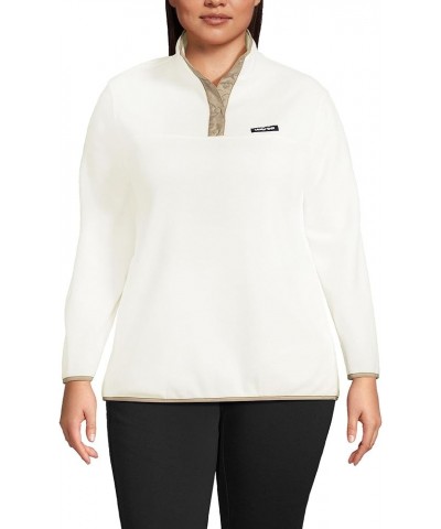 Women's Heritage Fleece Snap Neck Pullover Ivory $23.30 Jackets