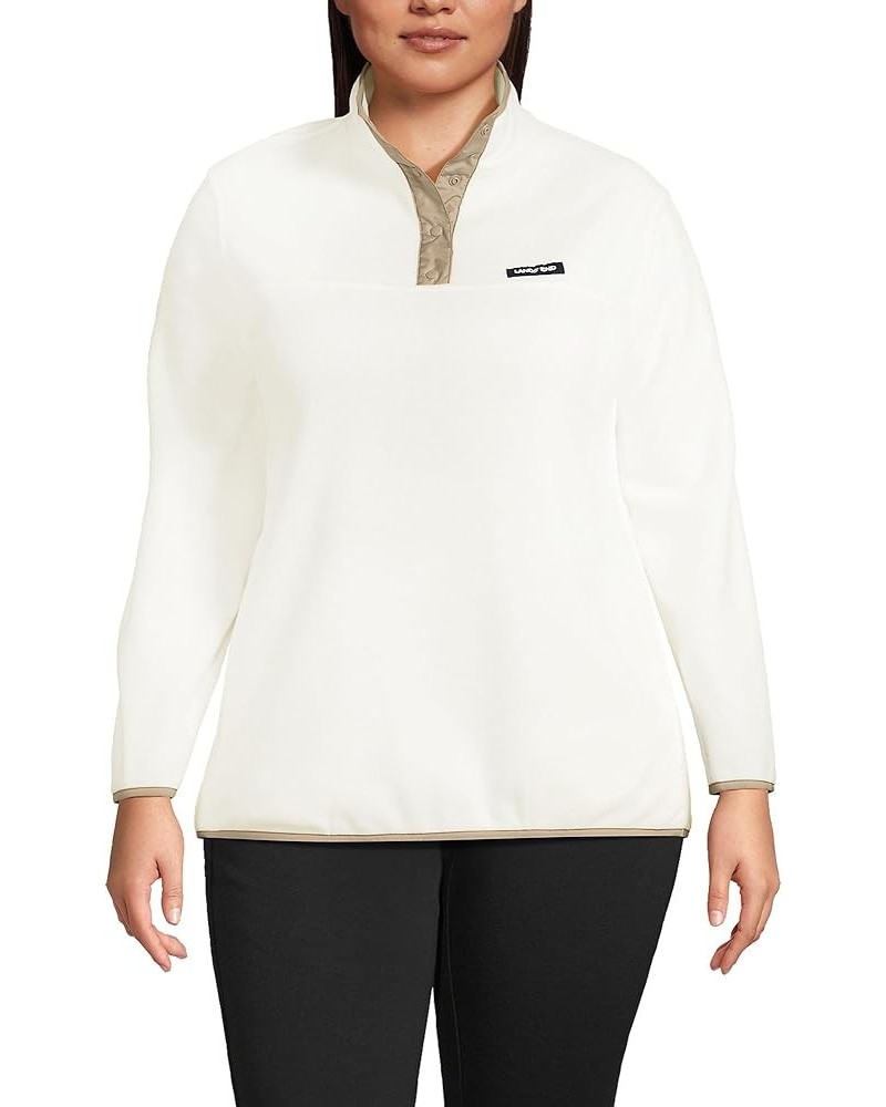 Women's Heritage Fleece Snap Neck Pullover Ivory $23.30 Jackets