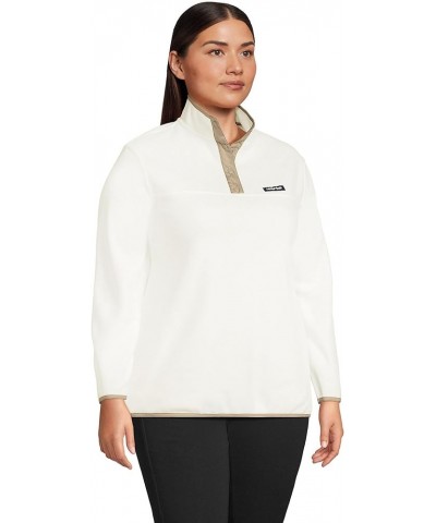 Women's Heritage Fleece Snap Neck Pullover Ivory $23.30 Jackets