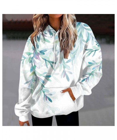 Plus Size Sweatshirts For Women Ethnic Floral Fall Hoodie Pullover Long Sleeve Drawstring Graphic Shirts Winter Outfit X09-wh...