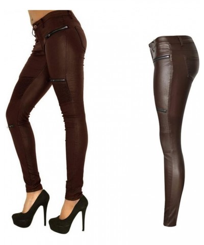 Women's Pu Slim Pants Faux Leather Stretch Skinny Jeans Pencil Pants Biker Pants 230 $20.16 Others