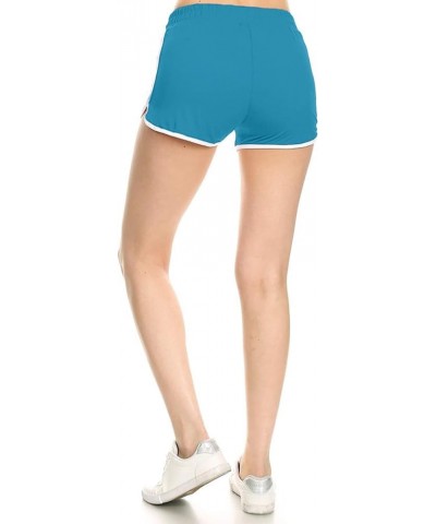 Mid-Rise Fashion Shorts with Pockets Fashion Shorts-turquoise $8.31 Activewear