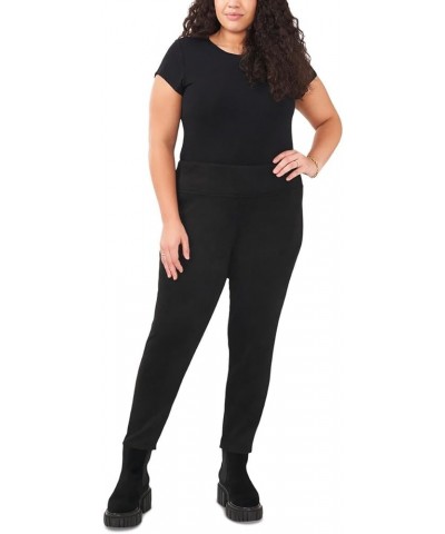 Womens Plus Faux Suede Pull On Leggings Rich Black $10.44 Leggings