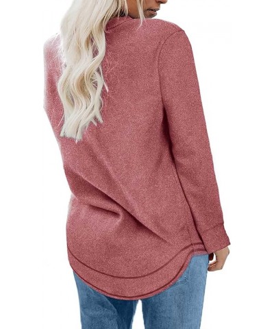 Womens Fall Fashion Tops Dressy Casual Long Sleeve Tunic Tops for Leggings Crewneck Curved-Hem Sweatshirts Soft Shirts A03_re...