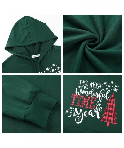 Women Halloween Christmas Hoodies Dress Casual Long Sleeve Oversized Sweatshirts Dress with Pocket Green $13.86 Hoodies & Swe...