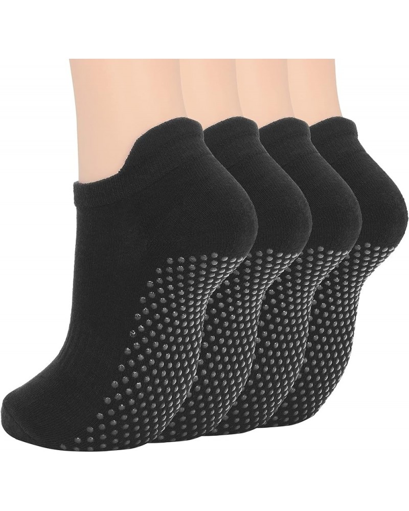 Grip Socks for Women Non Slip Yoga Socks Cozy Hospital Socks Pilates Socks With Grips Ankle Compression Socks Grip 4/Black $8...