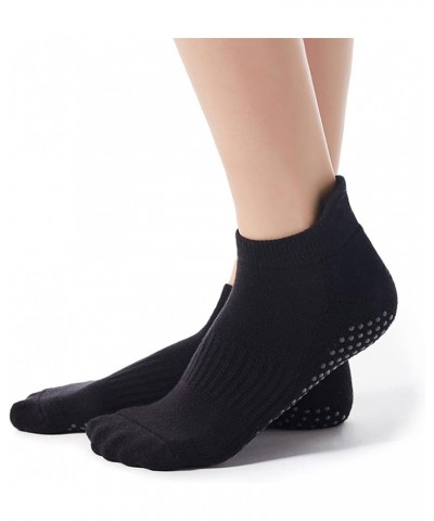 Grip Socks for Women Non Slip Yoga Socks Cozy Hospital Socks Pilates Socks With Grips Ankle Compression Socks Grip 4/Black $8...