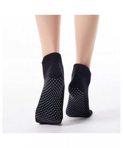 Grip Socks for Women Non Slip Yoga Socks Cozy Hospital Socks Pilates Socks With Grips Ankle Compression Socks Grip 4/Black $8...