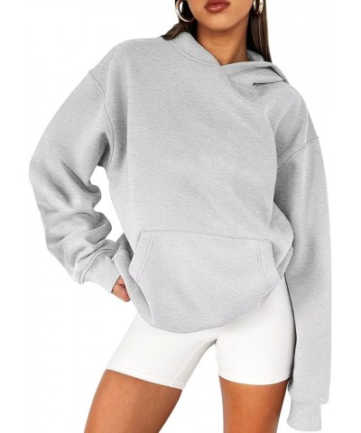 Womens Oversized Sweatshirts Fleece Hoodies Long Sleeve Sweaters Pullover Fall Outfits Y2k Clothes with Pocket B Drop Shoulde...