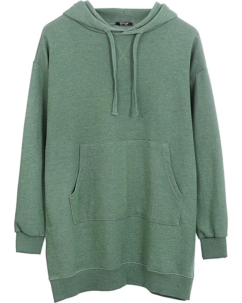 Womens Hoodies Dress Hooded Sweatshirts Loose Fit Long Sleeve Casual Tunic Loungewear 30in-(dcf301)-jadegreen $14.96 Dresses